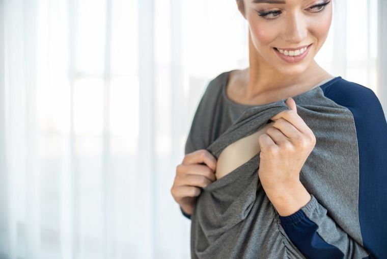 Dres damski, ciążowy, szary melanż, Miracle