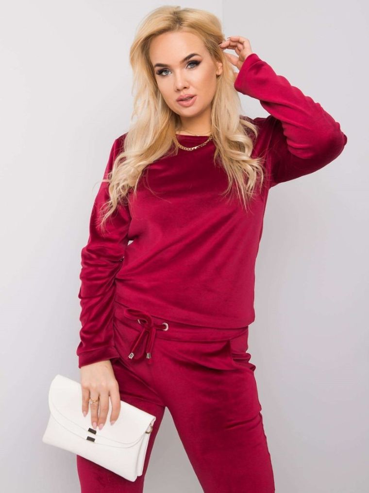 Dres damski, plus size, bordowy, Relevance