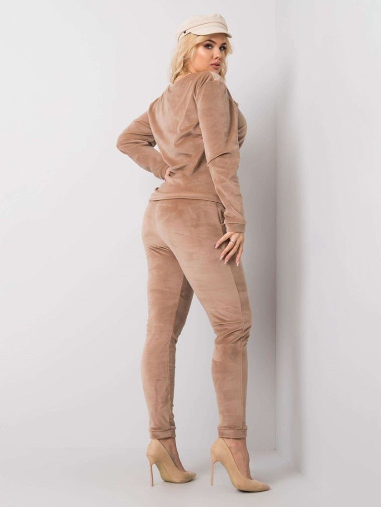 Dres damski, welurowy, beżowy, Relevance