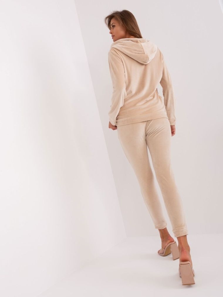 Dres damski, welurowy, beżowy, Relevance