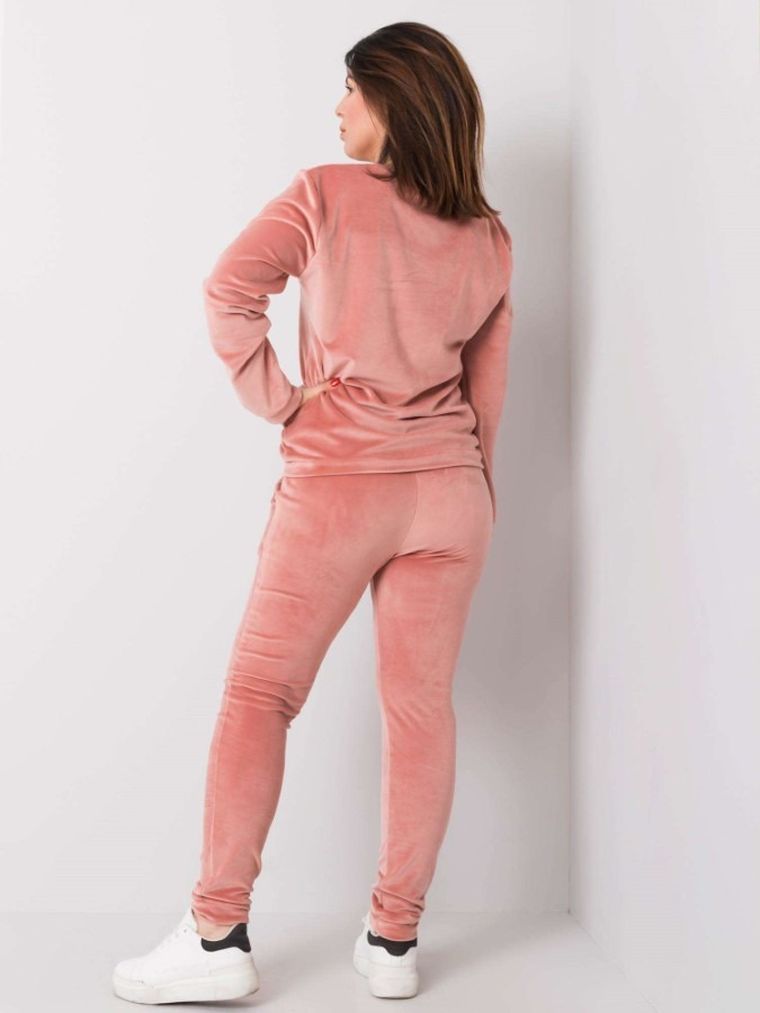 Dres damski, welurowy, plus size, różowy, Relevance