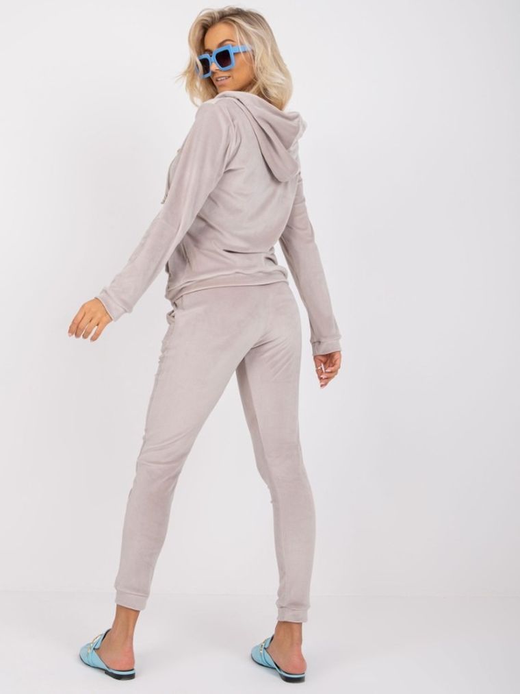 Dres damski, welurowy, szary, Relevance