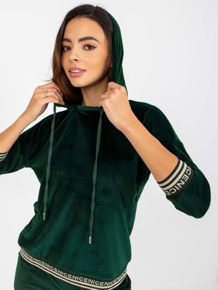 Dres damski, welurowy, zielony, Relevance