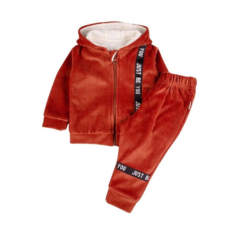 Dres dziecięcy, welurowy, brązowy, Tup Tup