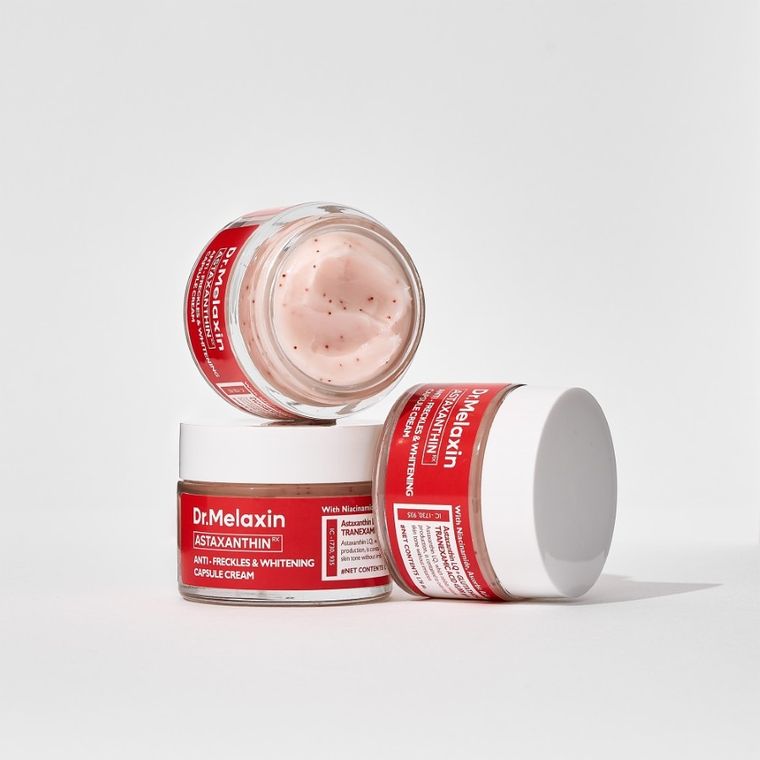 Dr.Melaxin, Astaxanthin Anti-Freckles & Whitening Capsule Cream, rozjaśniający krem odmładzający z astaksantyną, 50 ml