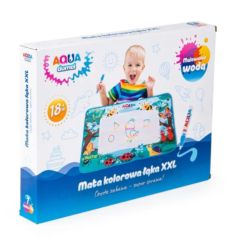 Dumel Aqua, Aqua, Kolorowa Łąka XXL, mata do malowania wodą, 80-60 cm