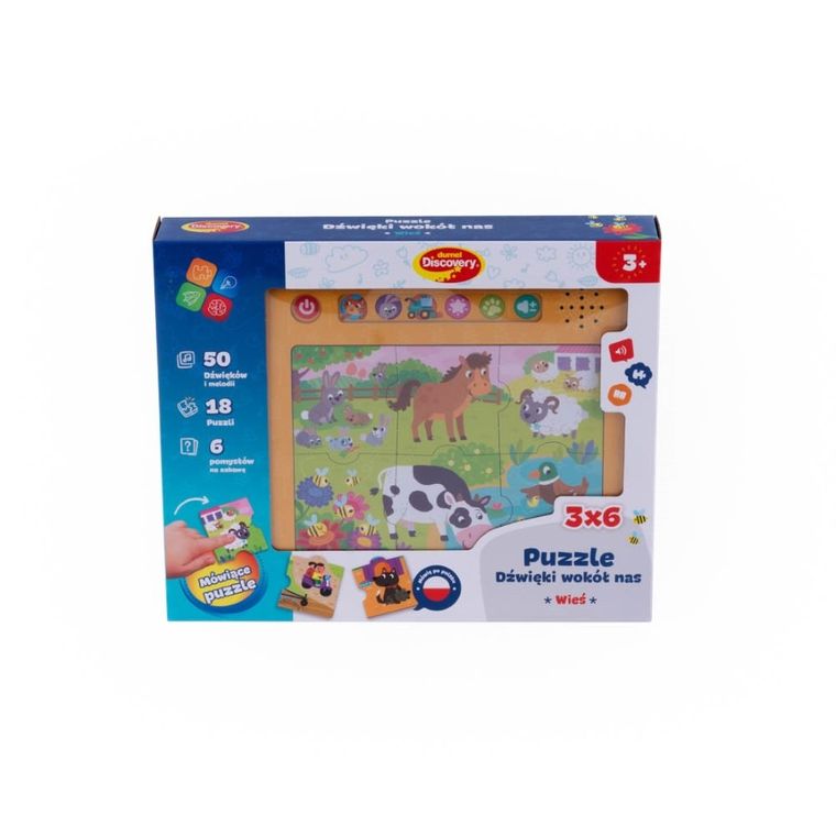 Dumel Discovery, Dźwięki Wokół Nas, Wieś, puzzle, 18 elementów