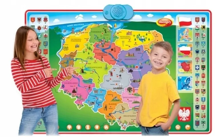 Dumel Discovery, Interaktywna mapa Polski, zabawka edukacyjna