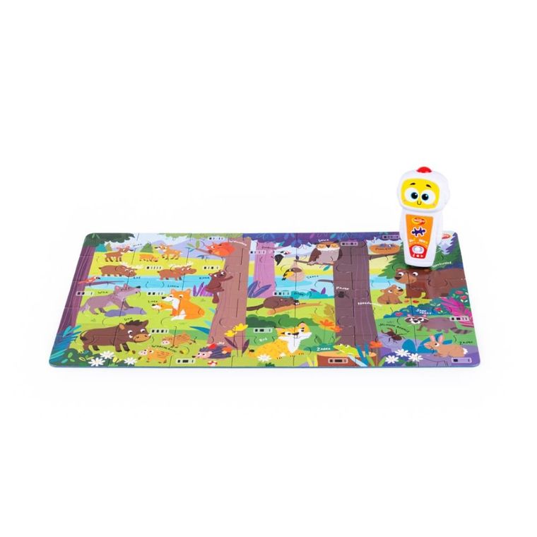 Dumel Discovery, Robot Robby, farma i las, puzzle interaktywne, 59 elementów