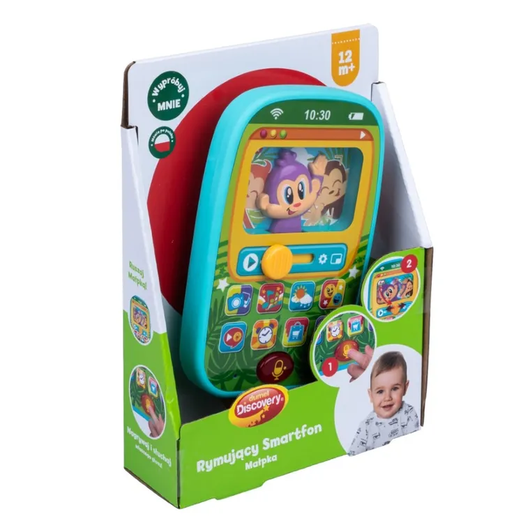 Dumel Discovery, rymujący smartfon, małpka, zabawka niemowlęca