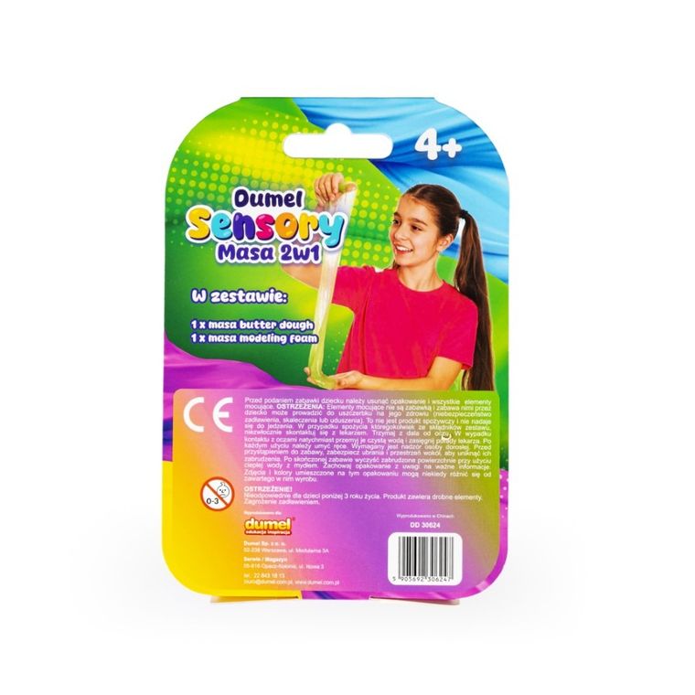 Dumel, Sensory, masa 2w1, zestaw mas plastycznych