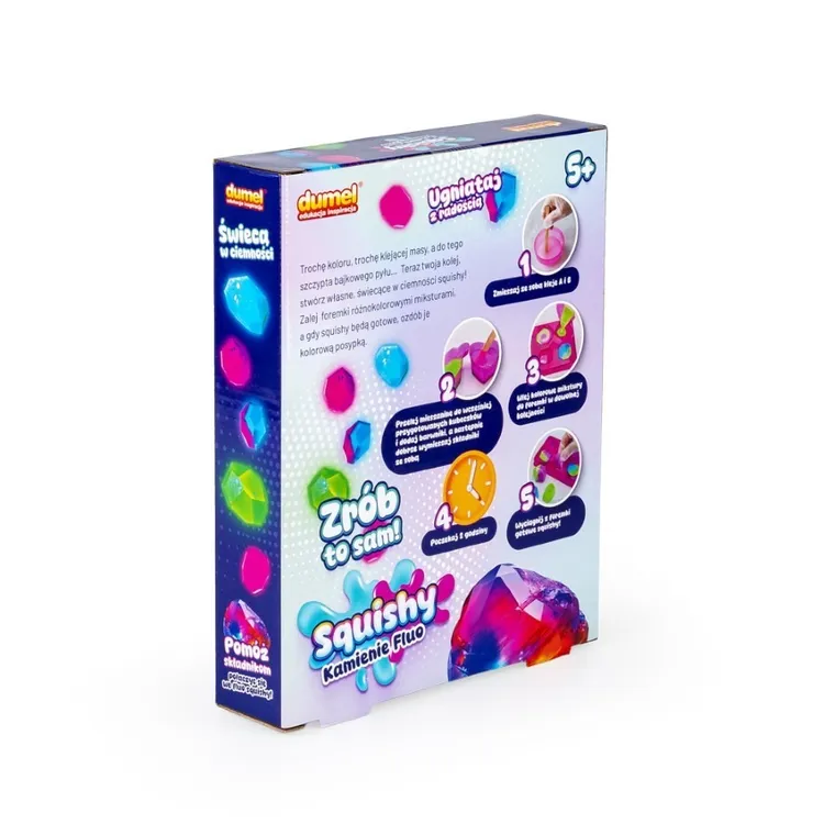 Dumel, Squishy, Kamienie Fluo, zestaw kreatywny