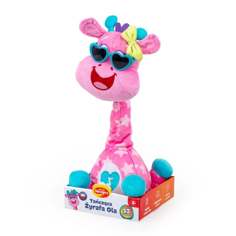 Dumel, Tańcząca żyrafa Ola, zabawka interaktywna, różowa
