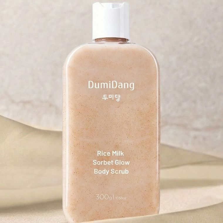 Dumidang, Rice Milk Sorbet Glow Body, peeling rozświetlający do ciała, 300 g