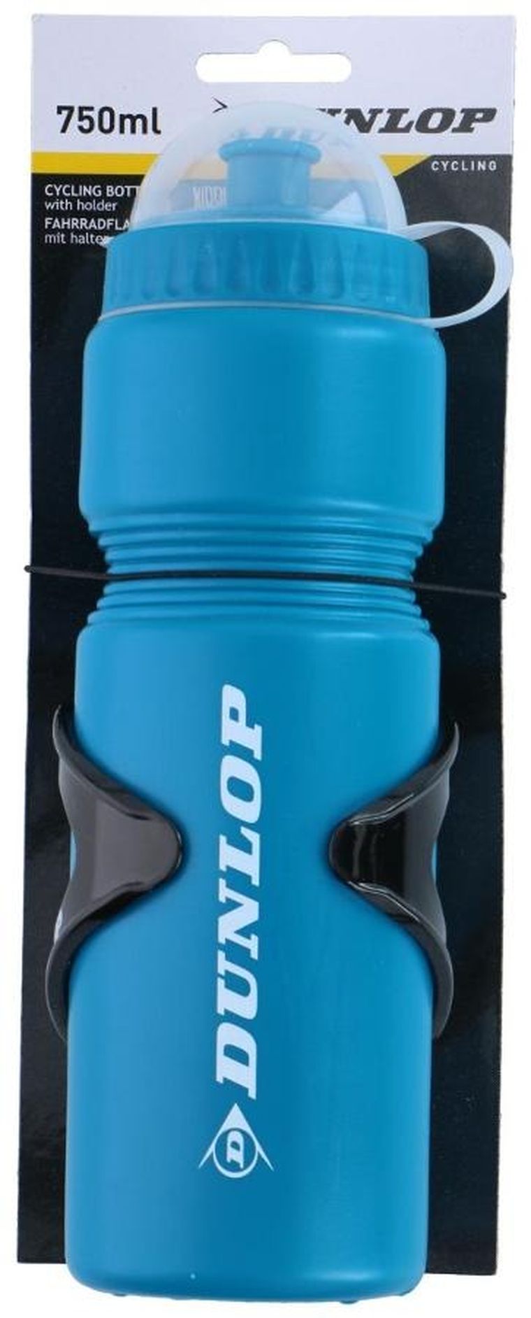 Dunlop, bidon rowerowy z koszykiem, niebieski, 750 ml
