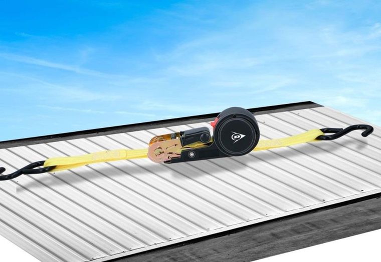 Dunlop, pas mocujący, transportowy, z grzechotką automatyczną, 250 kg, 4m