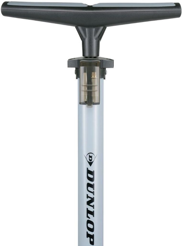 Dunlop, pompka warsztatowo-rowerowa, 230psi (16 bar) z manometrem, szara