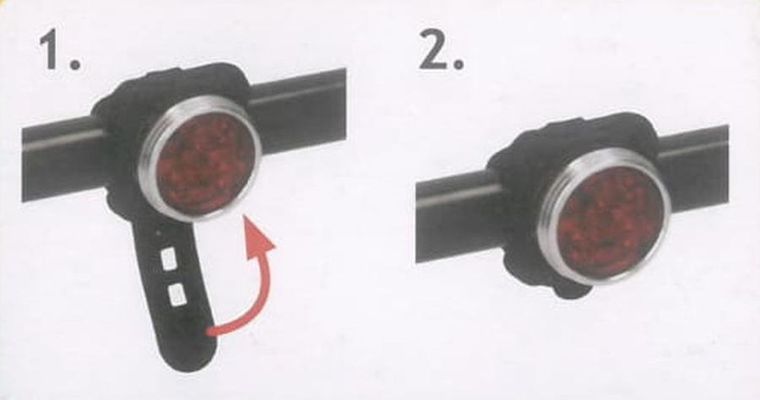 Dunlop, tylne światło rowerowe, 3 LED, USB