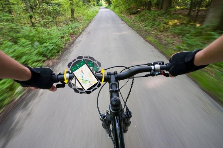 Dunlop, uchwyt na telefon, silikonowy, obracany, czarny