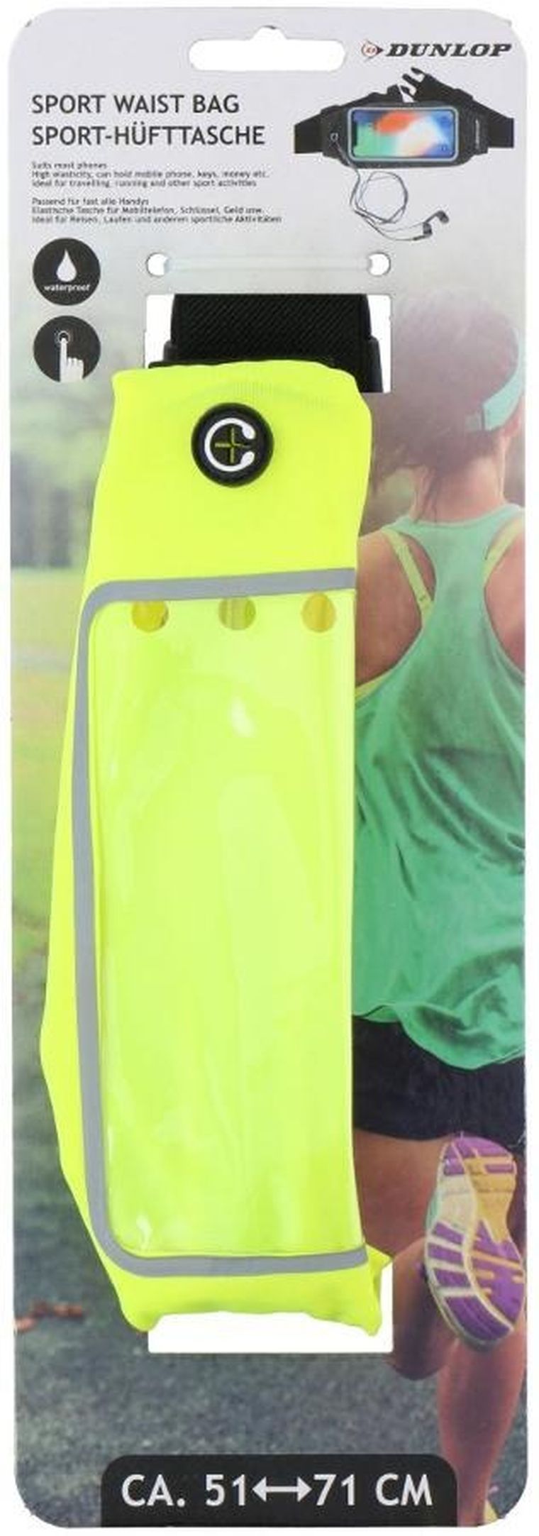 Dunlop, wodoszczelne etui na telefon, żółte