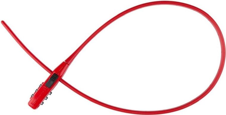 Dunlop, zapięcie rowerowe, pasek na szyfr, czerwony