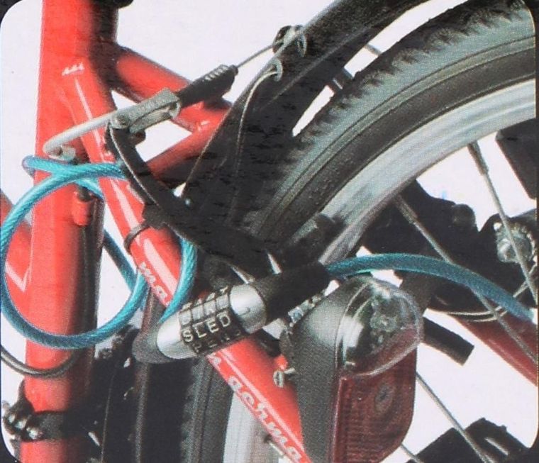 Dunlop, zapięcie rowerowe, spiralne, szyfr, czarne, 0,6-120 cm