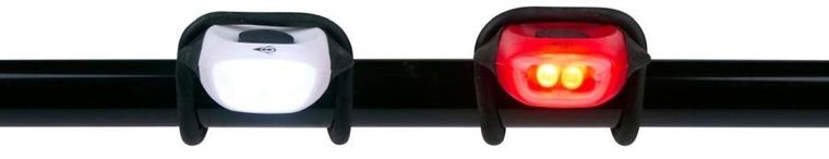 Dunlop, zestaw silikonowych lamp rowerowych LED, przód i tył