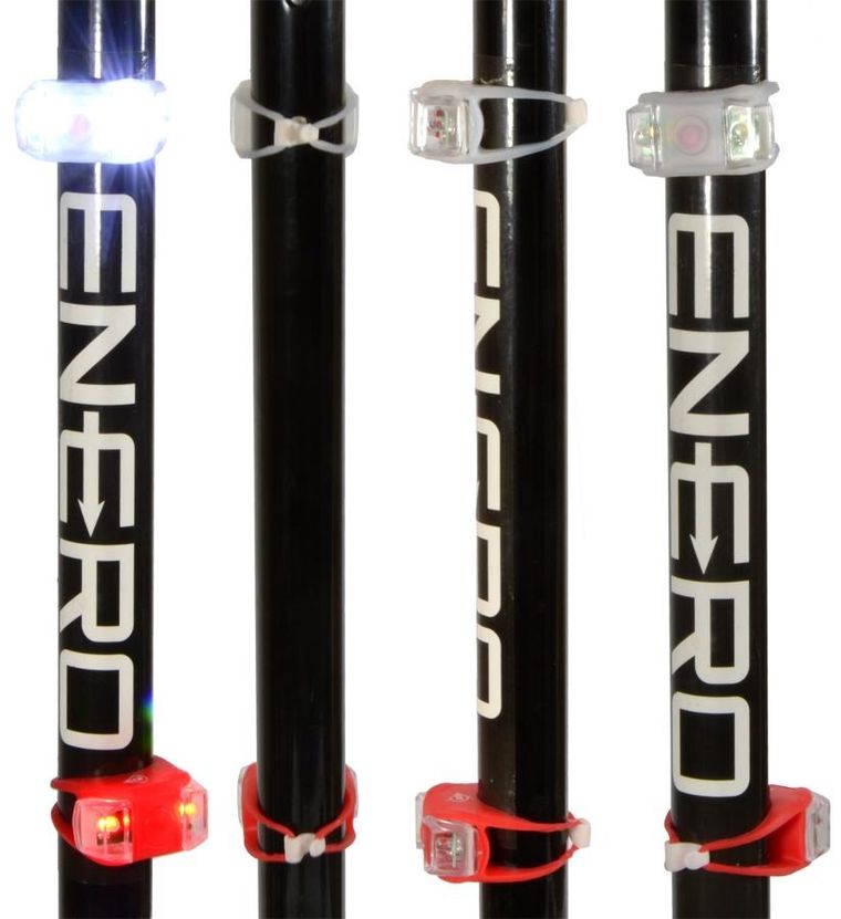 Dunlop, zestaw silikonowych lamp rowerowych led przód tył, deluxe