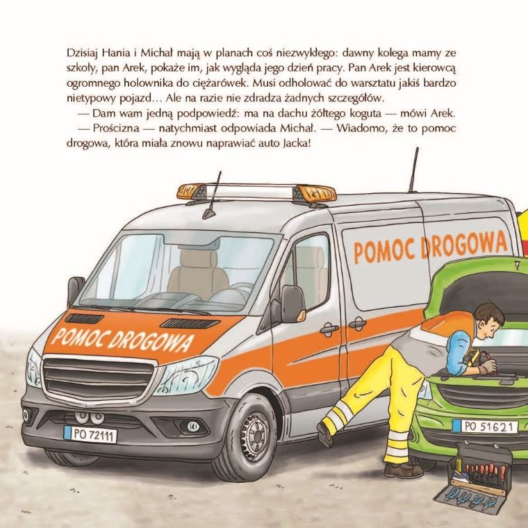 Duże pojazdy w mieście. Mądra mysz