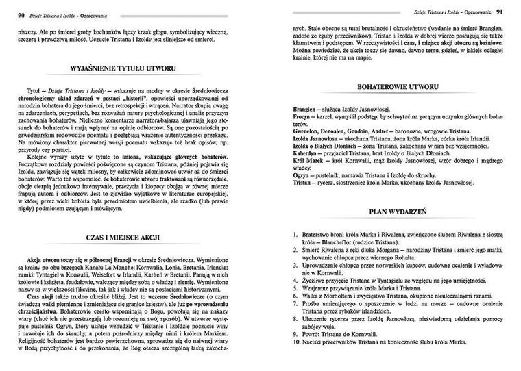 Dzieje Tristana i Izoldy. Wydanie z opracowaniem i streszczeniem