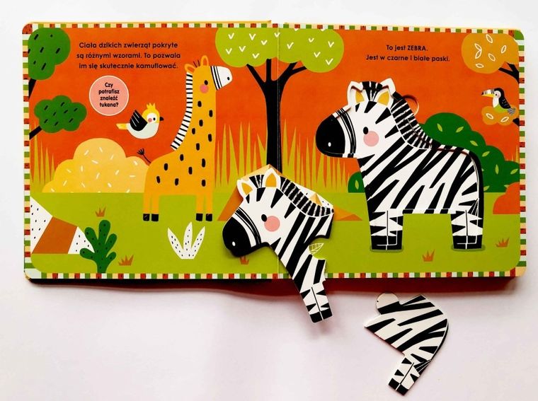 Dzikie zwierzęta. Akademia mądrego dziecka. Układam puzzle