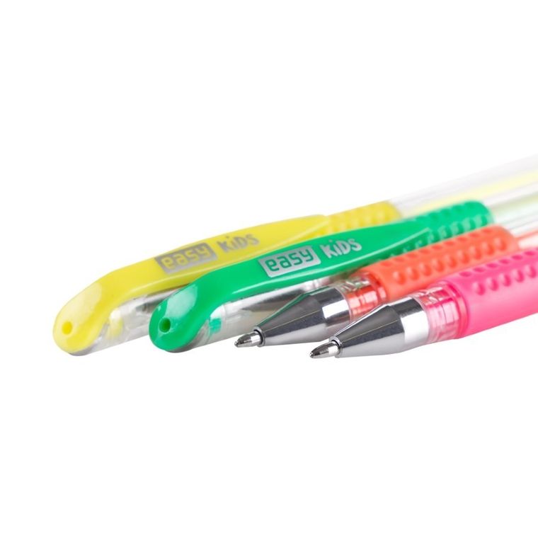 Easy, długopisy żelowe fluorescencyjne, 4 kolory