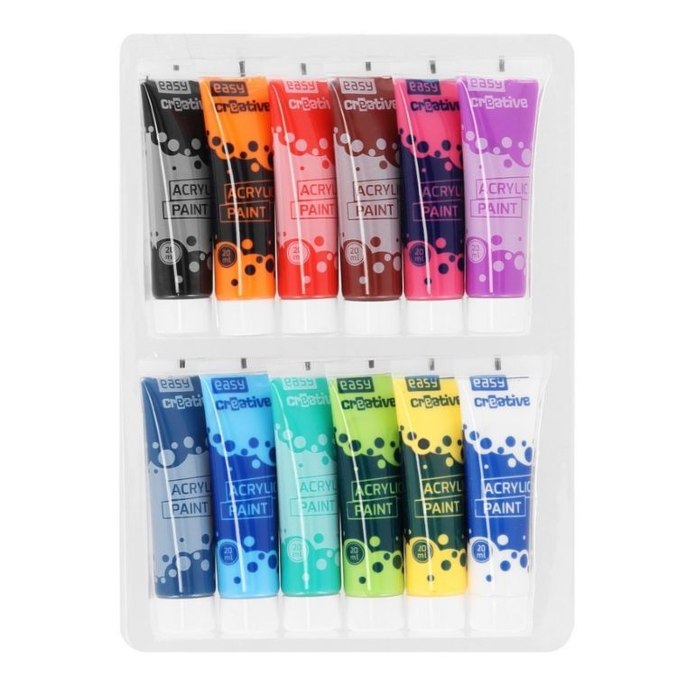 Easy, farba akrylowa, 12 kolorów