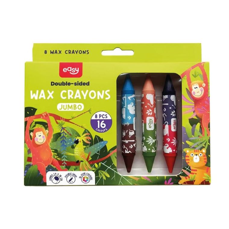 Easy, kredki świecowe, 16 kolorów
