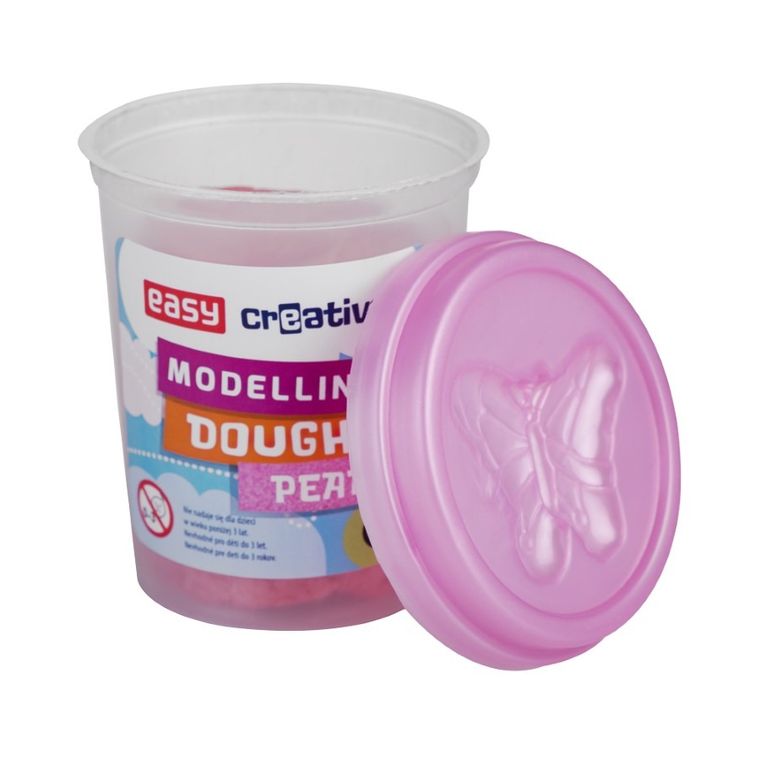 Easy, kubki z masą plastyczną i foremkami, perłowe kolory, 5 szt.