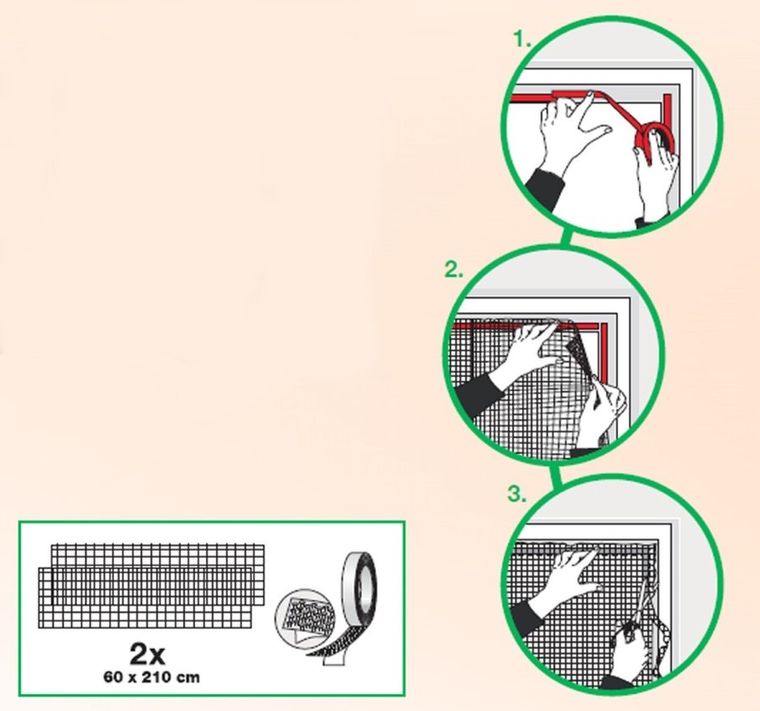 Easy Life Mako, moskitiera na drzwi, czarna, 2-60-210 cm