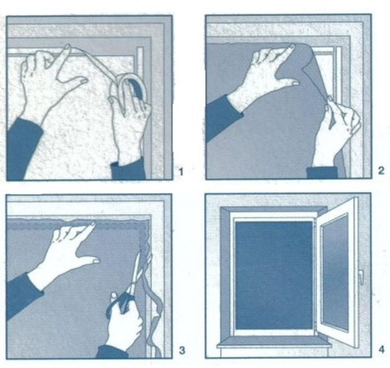 Easy Life Mako, moskitiera okienna, poliester, taśma rzep, biała, 100-100 cm