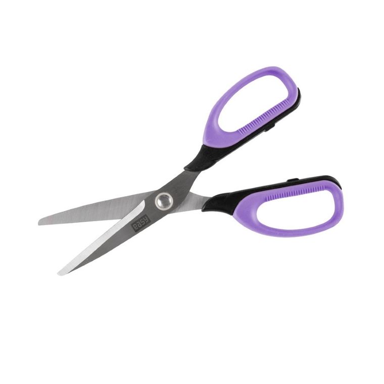 Easy, nożyczki szkolne z miękkimi rączkami, fioletowe, 15 cm