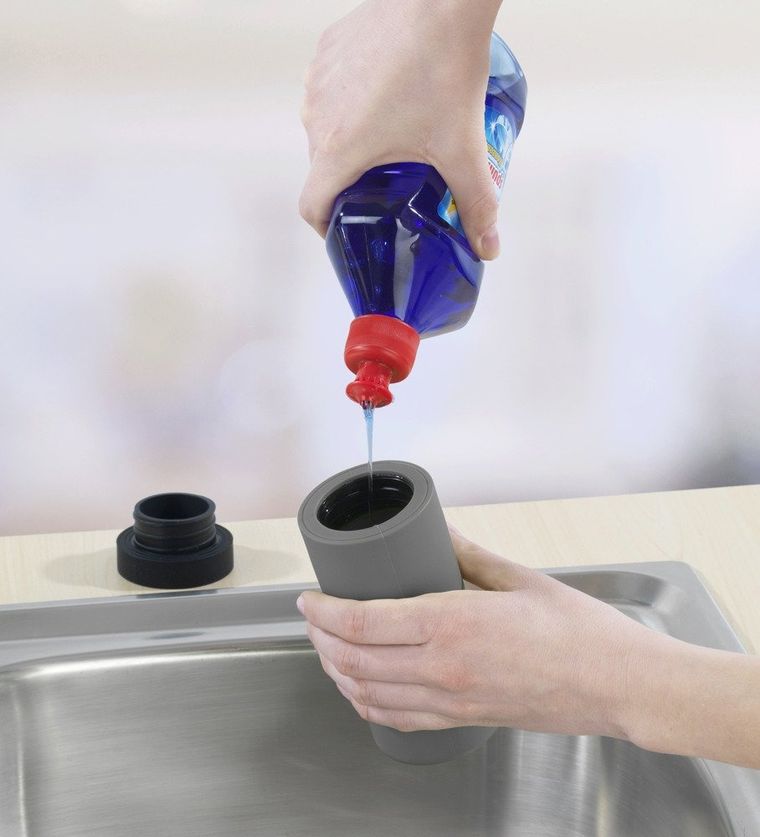 Easy Squeez-E, dozownik płynu do naczyń, szary