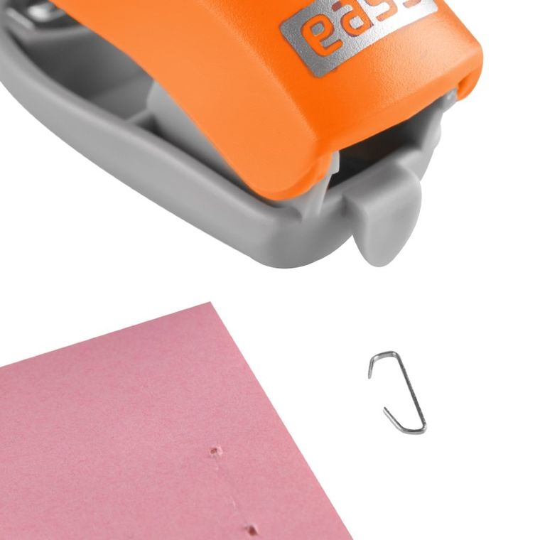 Easy, zszywacz plastikowy mini, pomarańczowy, 8 kartek