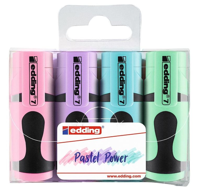 Edding, zakreślacze mini, pastelowe kolory