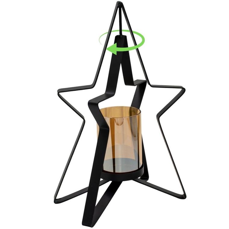 Edelman, świecznik metalowy, gwiazda, 31,5 cm