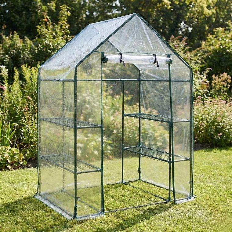 Edenia, Miva, mini szklarnia foliowa z półkami, 73-143-195 cm