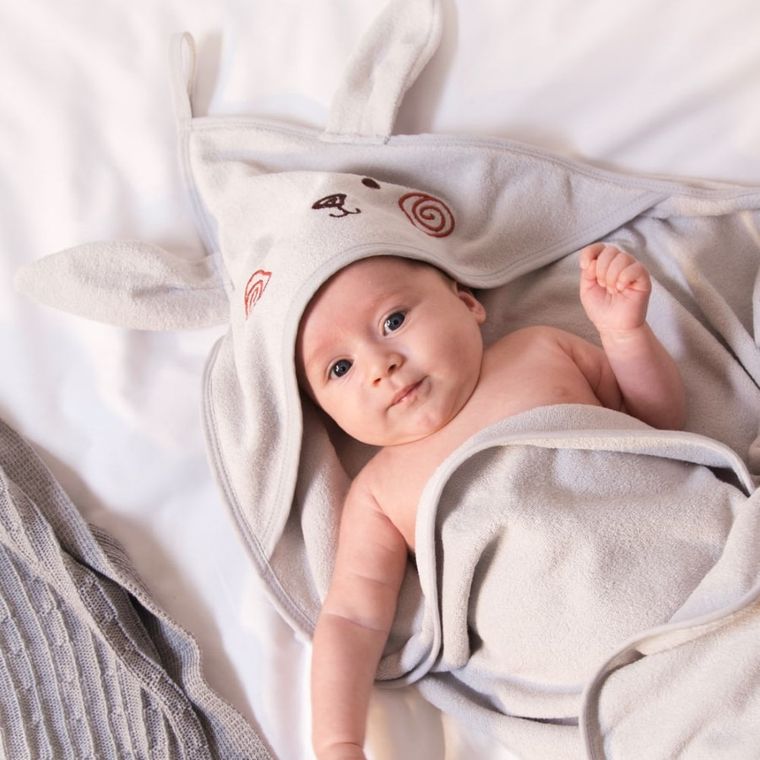 Eevi, Mellow, okrycie kąpielowe, szare, 100-100 cm