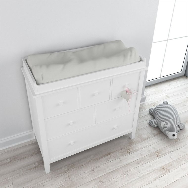 Eevi, pokrowiec na przewijak, bawełniany, ecru