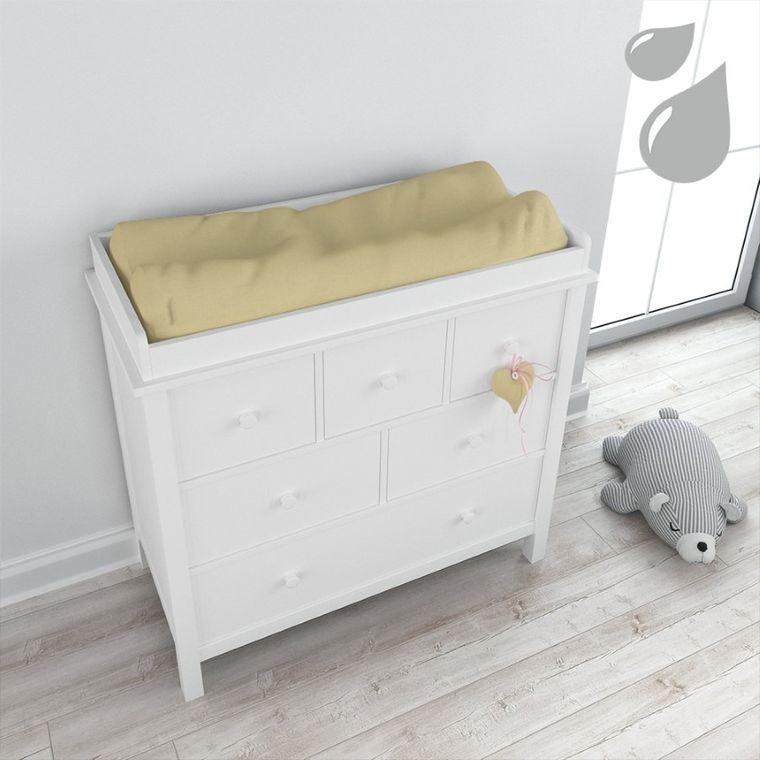 Eevi, pokrowiec na przewijak, bawełniany, żółty