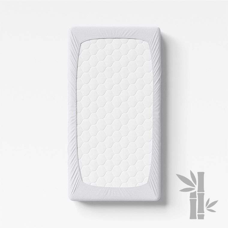 Eevi, prześcieradło bambusowe, białe, 120-60 cm