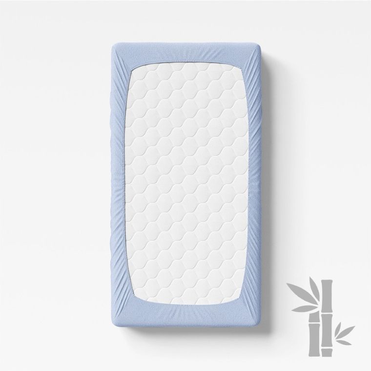 Eevi, prześcieradło bambusowe, niebieski, 120-60 cm