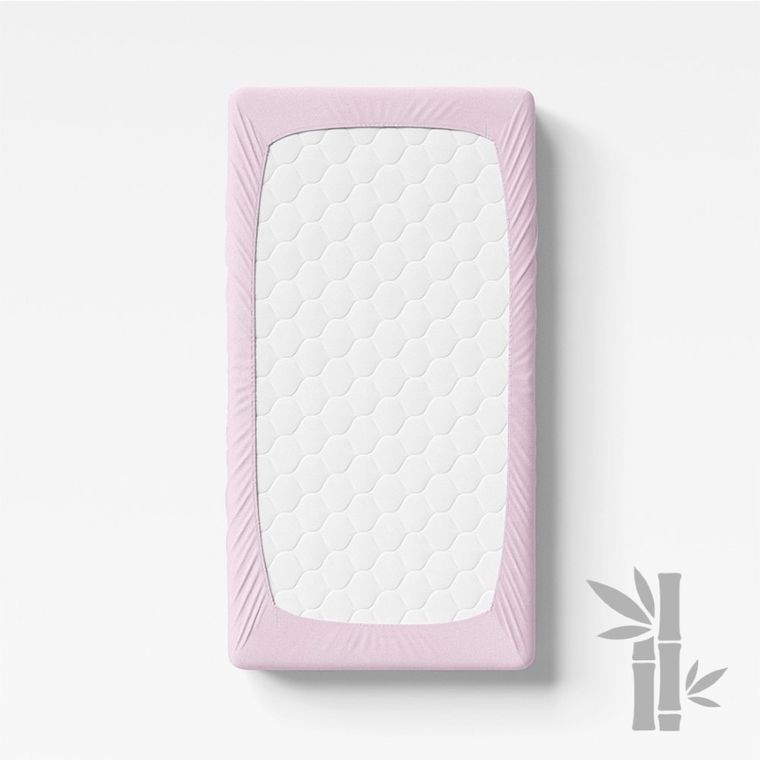 Eevi, prześcieradło bambusowe, różowe, 120-60 cm