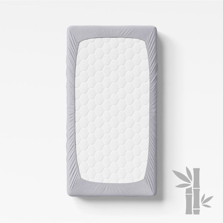 Eevi, prześcieradło bambusowe, szare, 120-60 cm